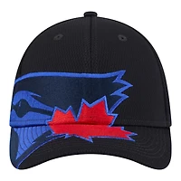 Men's New Era Navy Toronto Blue Jays Oversized Logo M-Crown 39THIRTY Flex Hat