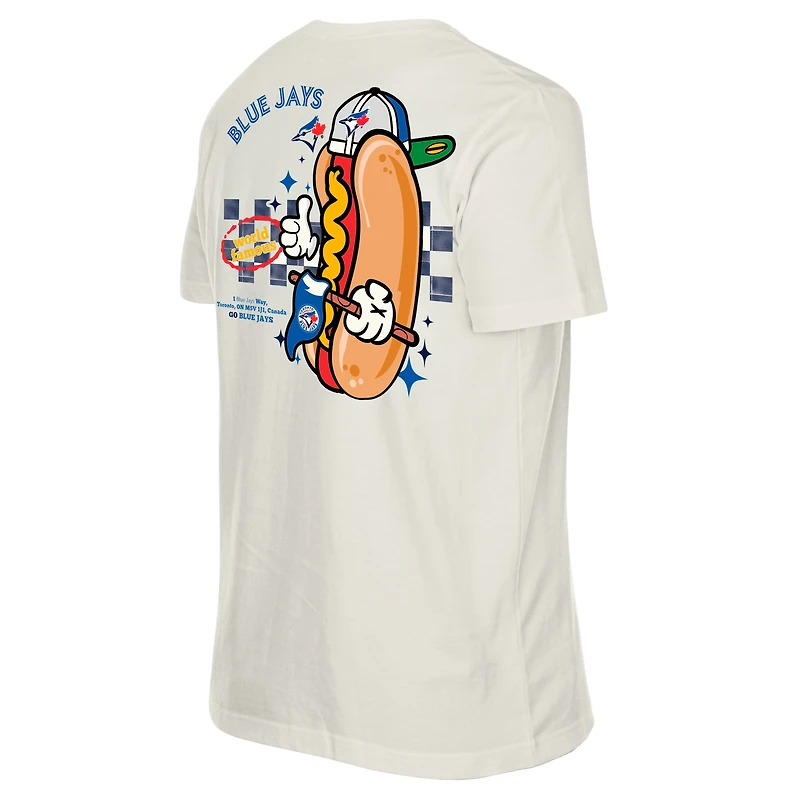 Men's New Era Oatmeal Toronto Blue Jays Hot Dog T-Shirt