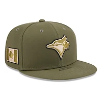 Men's New Era Olive Toronto Blue Jays 2026 Armed Forces Day 59FIFTY Fitted Hat