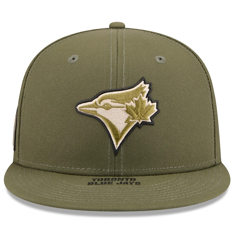Men's New Era Olive Toronto Blue Jays 2026 Armed Forces Day 9FIFTY Snapback Hat