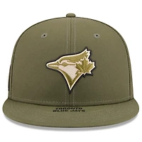 Men's New Era Olive Toronto Blue Jays 2026 Armed Forces Day 9FIFTY Snapback Hat