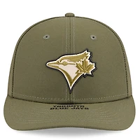 Casquette ajustée New Era 59FIFTY olive pour homme, édition limitée Toronto Blue Jays 2026, Journée des Forces armées.
