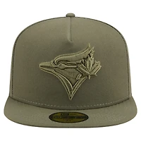 Casquette ajustée A-Frame 59FIFTY olive Toronto Blue Jays pour homme New Era