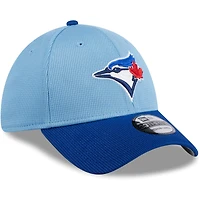Men's New Era Powder Blue Toronto Jays 2024 Batting Practice On-Field 39THIRTY Flex Hat