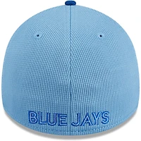 Men's New Era Powder Blue Toronto Jays 2024 Batting Practice On-Field 39THIRTY Flex Hat