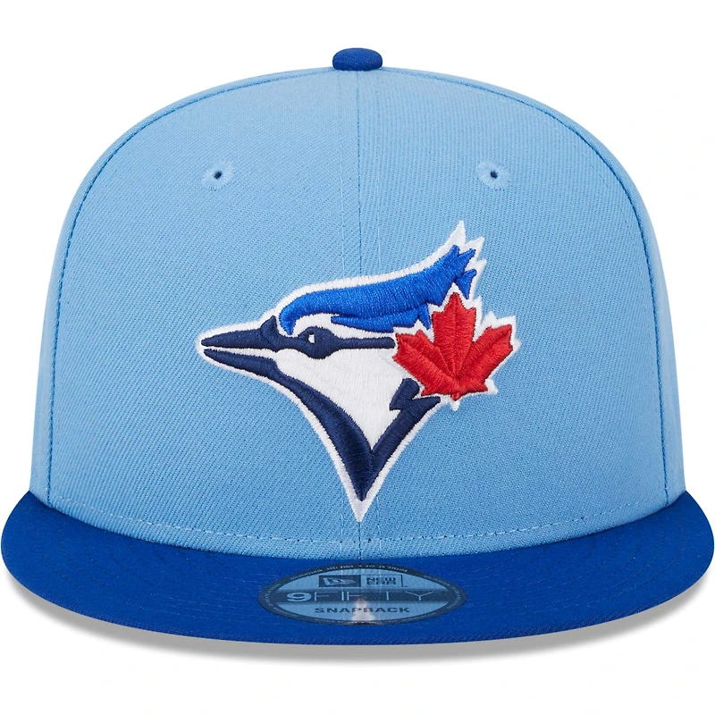 Men's New Era Powder Blue Toronto Blue Jays 2024 Batting Practice On-Field 9FIFTY Snapback Hat