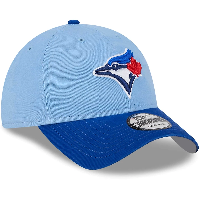 Men's New Era Powder Blue Toronto Blue Jays 2024 Batting Practice On-Field 9TWENTY Adjustable Hat