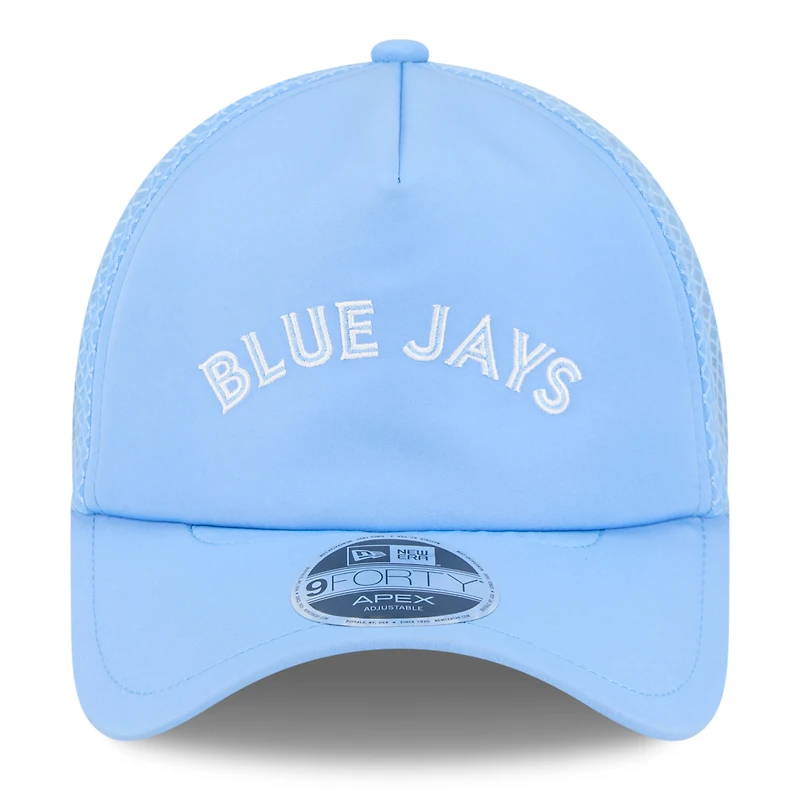 Casquette ajustable New Era Powder Blue Blue Jays de Toronto 2026 pour homme, modèle alternatif d'entraînement au bâton 9FORTY Apex