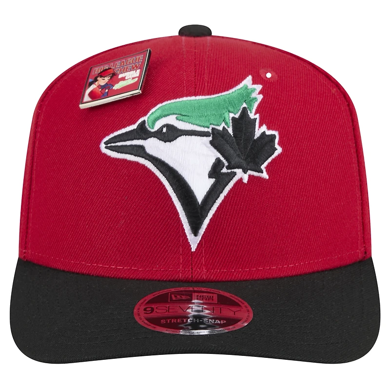 Men's New Era Red/Black Toronto Blue Jays 2024 Big League Chew Flavor Pack 9SEVENTY Adjustable Hat