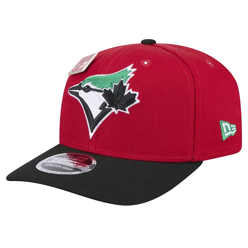 Men's New Era Red/Black Toronto Blue Jays 2024 Big League Chew Flavor Pack 9SEVENTY Adjustable Hat