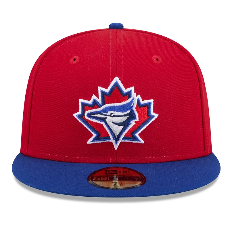 Men's New Era Red/Royal Toronto Blue Jays 2026 Canada Day 59FIFTY Fitted Hat