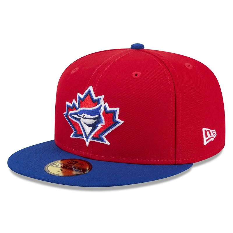 Men's New Era Red/Royal Toronto Blue Jays 2026 Canada Day 59FIFTY Fitted Hat