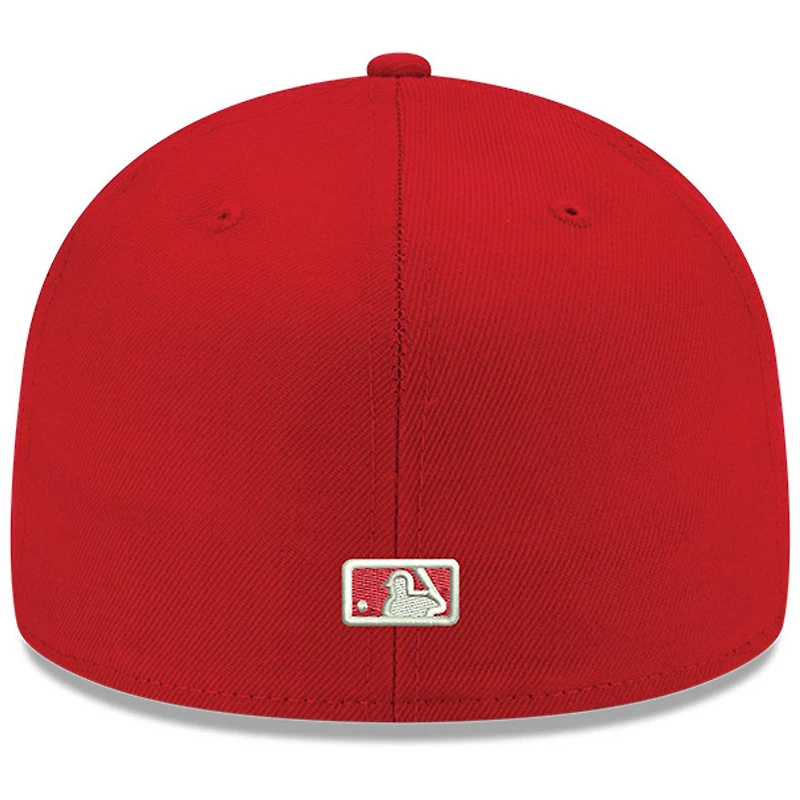 Casquette ajustée 59FIFTY rouge avec logo des Blue Jays de Toronto New Era pour homme, blanc