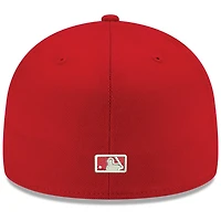 Casquette ajustée 59FIFTY rouge avec logo des Blue Jays de Toronto New Era pour homme, blanc