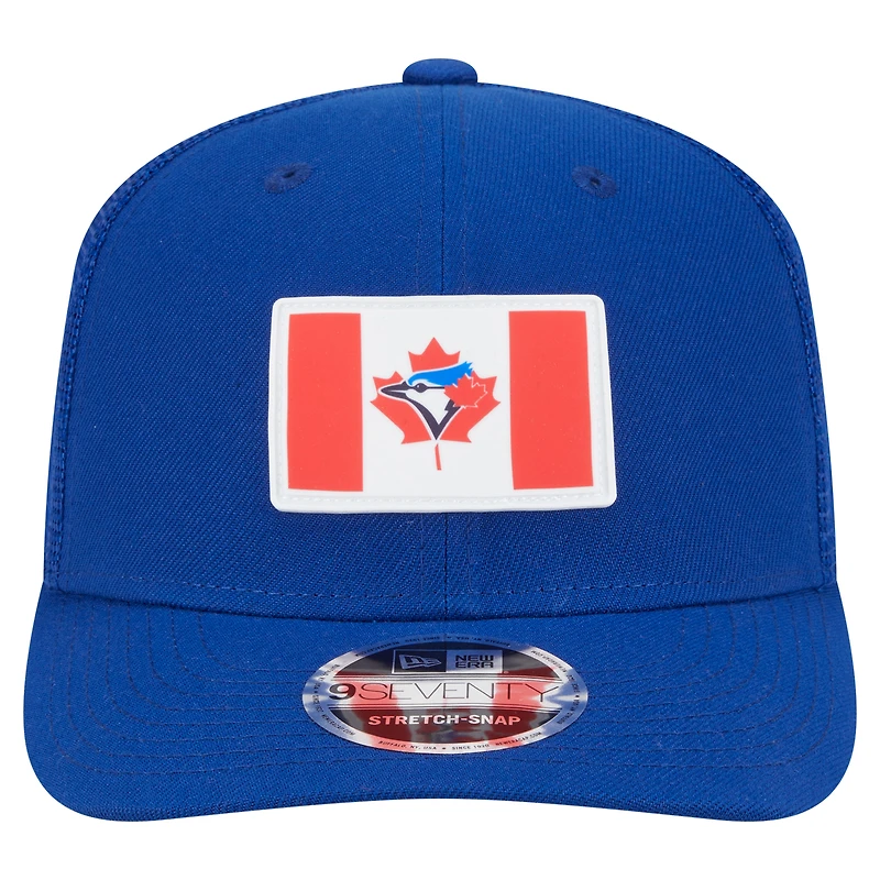 Casquette extensible à bouton-pression New Era Royal Toronto Blue Jays 9SEVENTY pour homme