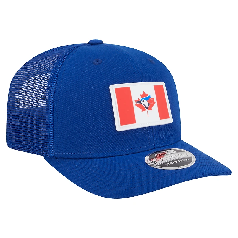 Casquette extensible à bouton-pression New Era Royal Toronto Blue Jays 9SEVENTY pour homme