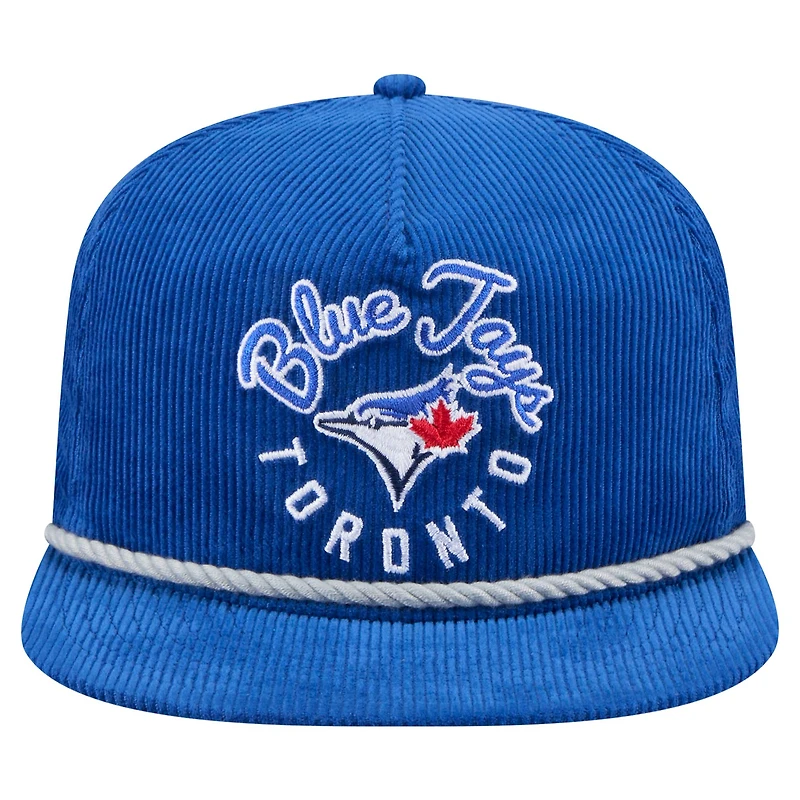 Casquette ajustable en velours côtelé pour golfeur des Blue Jays de Toronto de New Era pour homme