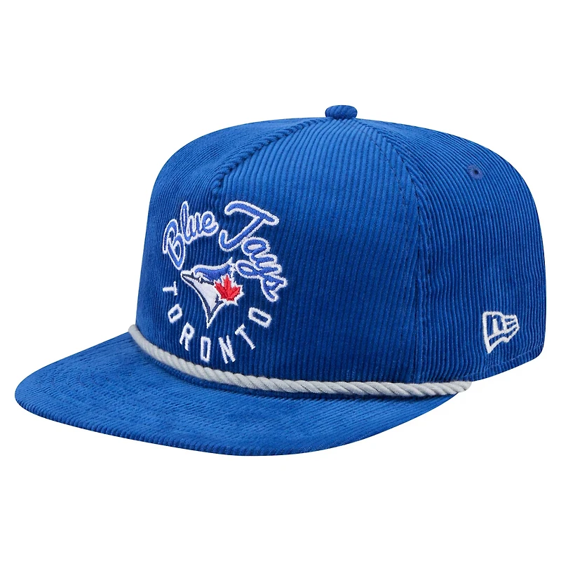 Casquette ajustable en velours côtelé pour golfeur des Blue Jays de Toronto de New Era pour homme