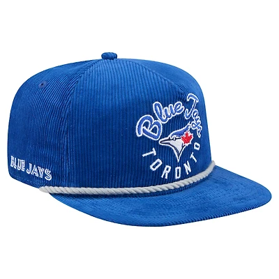 Casquette ajustable en velours côtelé pour golfeur des Blue Jays de Toronto de New Era pour homme