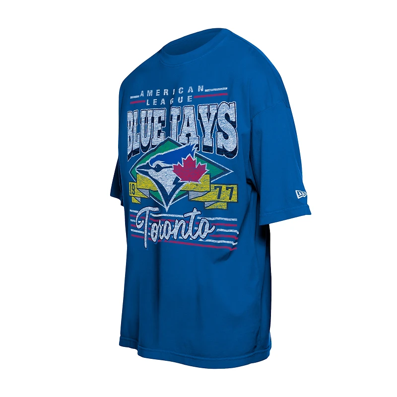 T-shirt à imprimé vieilli Toronto Blue Jays Royal New Era pour homme