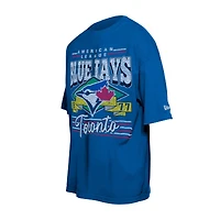 T-shirt à imprimé vieilli Toronto Blue Jays Royal New Era pour homme
