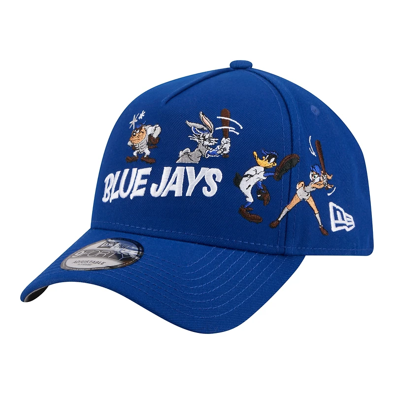 Casquette ajustable New Era Royal Toronto Blue Jays Looney Tunes A-Frame 9FORTY pour homme