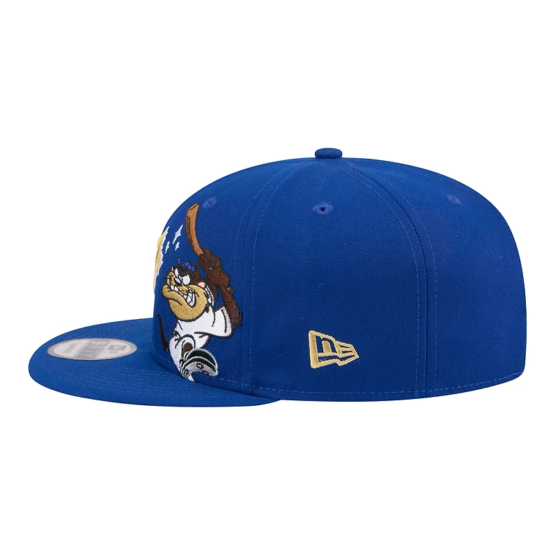 Men's New Era Royal Toronto Blue Jays Looney Tunes Tasmanian Devil 9FIFTY Snapback Hat