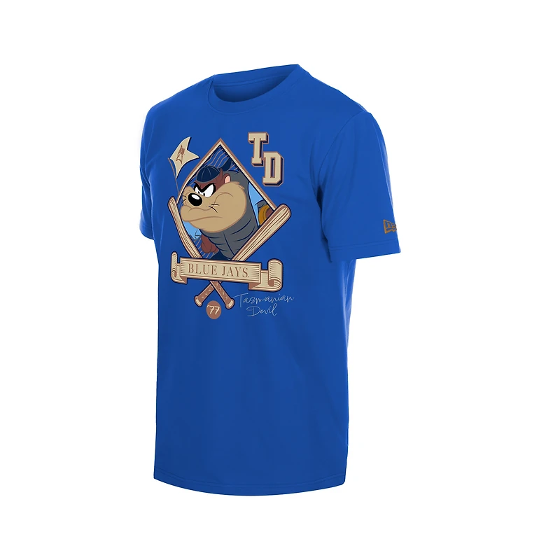 Men's New Era Royal Toronto Blue Jays Looney Tunes Tasmanian Devil T-Shirt
