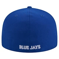 Casquette ajustée New Era Royal Toronto Blue Jays Overlap 59FIFTY pour homme