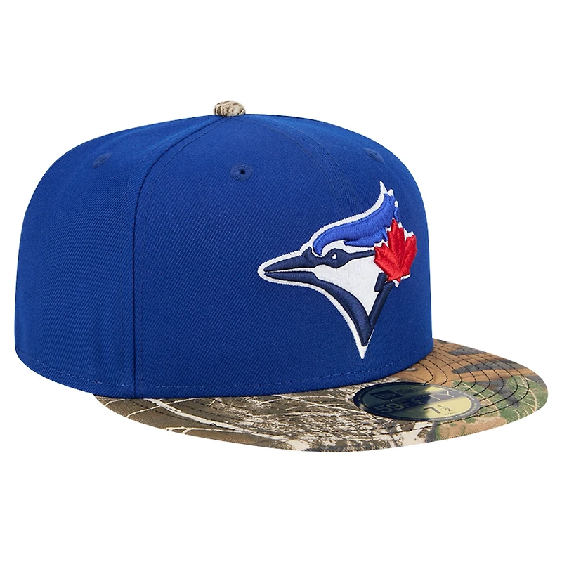 Casquette ajustée 59FIFTY camouflage Realtree Royal Blue Jays de Toronto New Era pour hommes