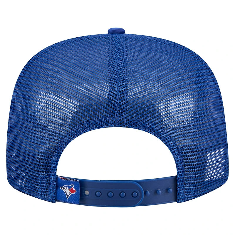 Casquette ajustable de golf rétro en satin New Era Royal Toronto Blue Jays pour homme