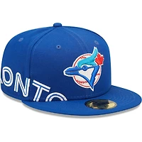 Casquette ajustée Sidesplit 59FIFTY des Blue Jays de Toronto Royal New Era pour homme