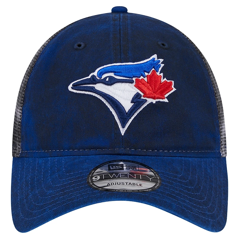 Men's New Era Royal Toronto Blue Jays Team Slick Trucker 9TWENTY Adjustable Hat