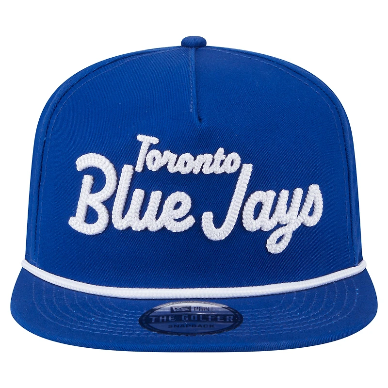 Men's New Era Royal Toronto Blue Jays Team Text Golfer Snapback Hat