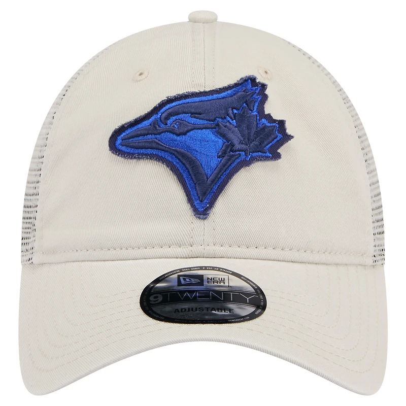 Men's New Era Stone Toronto Blue Jays Game Day Trucker 9TWENTY Snapback Hat