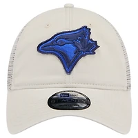 Men's New Era Stone Toronto Blue Jays Game Day Trucker 9TWENTY Snapback Hat
