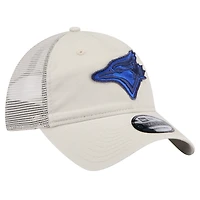 Men's New Era Stone Toronto Blue Jays Game Day Trucker 9TWENTY Snapback Hat