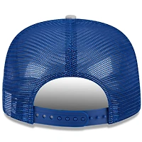 Casquette de camionneur 9FIFTY Snapback en mousse sur le devant en mousse de l'équipe des Blue Jays de Toronto New Era pour hommes, blanc/gris