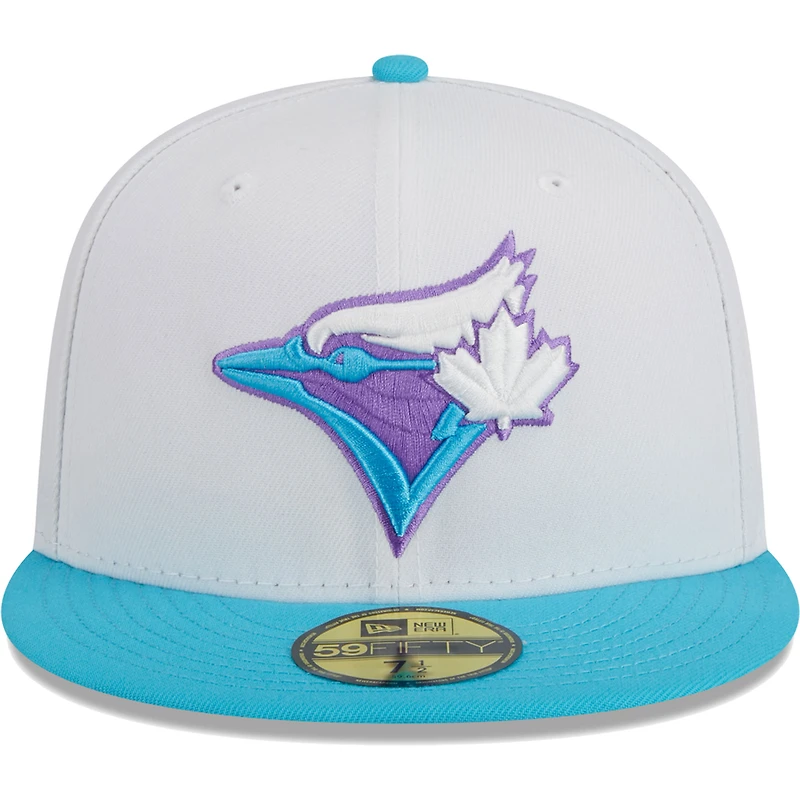 Men's New Era White/Light Blue Toronto Jays 25th Anniversary Two-Tone 59FIFTY Fitted Hat