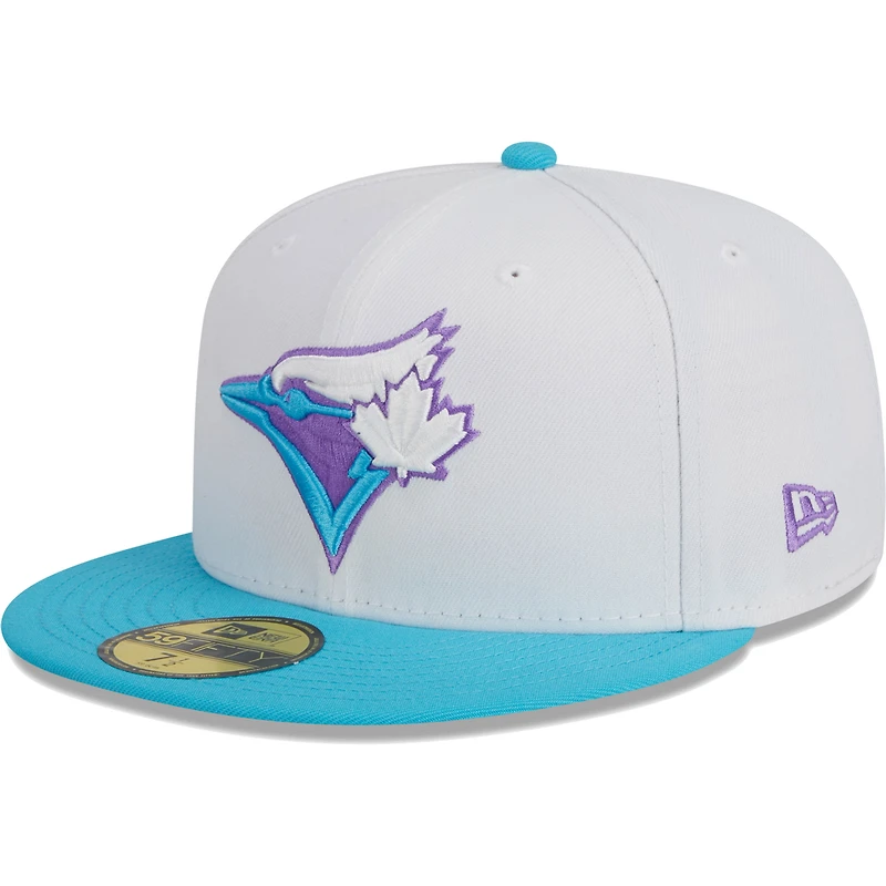 Men's New Era White/Light Blue Toronto Jays 25th Anniversary Two-Tone 59FIFTY Fitted Hat