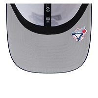 Casquette New Era Toronto Blue Jays 2025 MLB Clubhouse 39THIRTY Flex pour homme, blanche/bleu marine