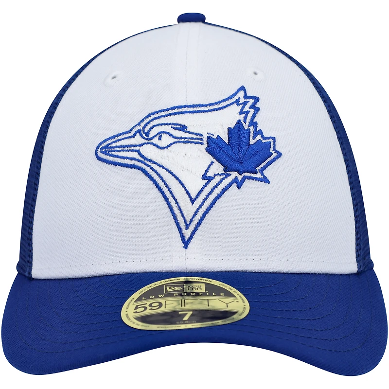 Men's New Era White/Royal Toronto Blue Jays 2023 On-Field Batting Practice Low Profile 59FIFTY Fitted Hat