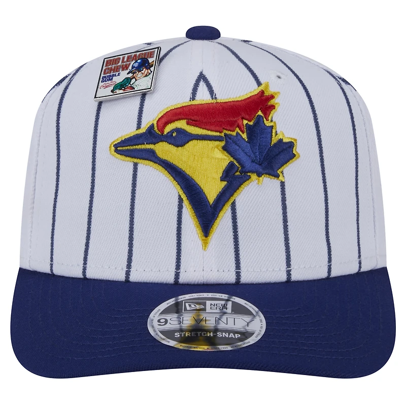 Casquette ajustable New Era 9SEVENTY originale Big League 2024 des Blue Jays de Toronto, blanche/bleue