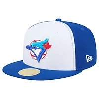 Men's New Era  White/Royal Toronto Blue Jays 59FIFTY Fitted Hat