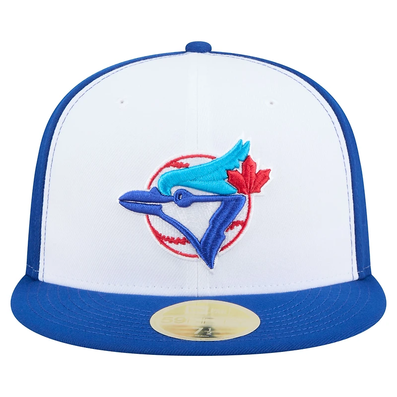 Men's New Era  White/Royal Toronto Blue Jays 59FIFTY Fitted Hat
