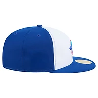 Casquette ajustée New Era 59FIFTY blanche et bleue royale pour homme