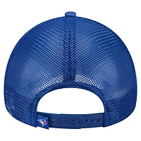 Men's New Era White/Royal Toronto Blue Jays Distressed 9FORTY A-Frame Adjustable Trucker Hat