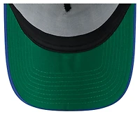 Men's New Era White/Royal Toronto Blue Jays Distressed 9FORTY A-Frame Adjustable Trucker Hat