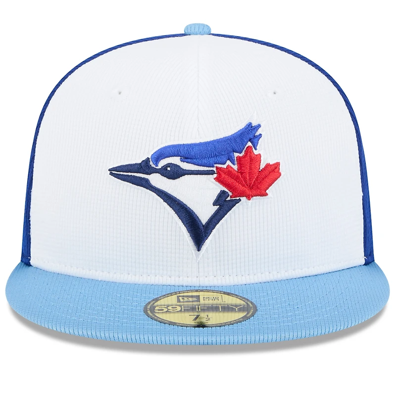Casquette ajustée 59FIFTY Toronto Blue Jays 2025 de New Era pour homme, blanche