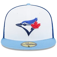 Casquette ajustée 59FIFTY Toronto Blue Jays 2025 de New Era pour homme, blanche